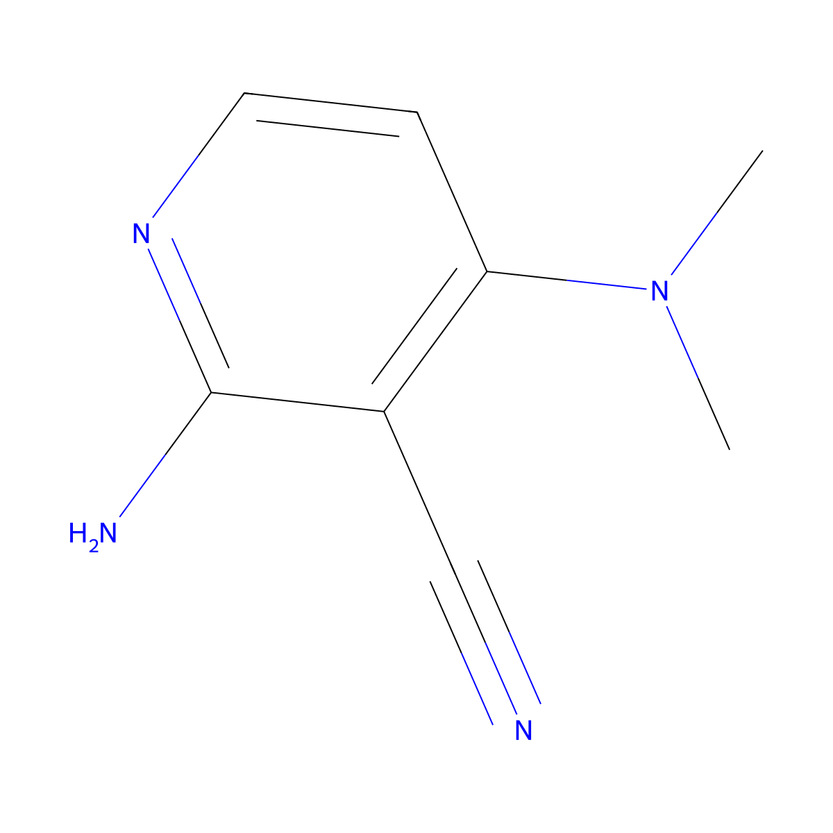 2-Amino-4-(dimethylamino)nicotinonitrile molecular structure, CAS 98694-73-6