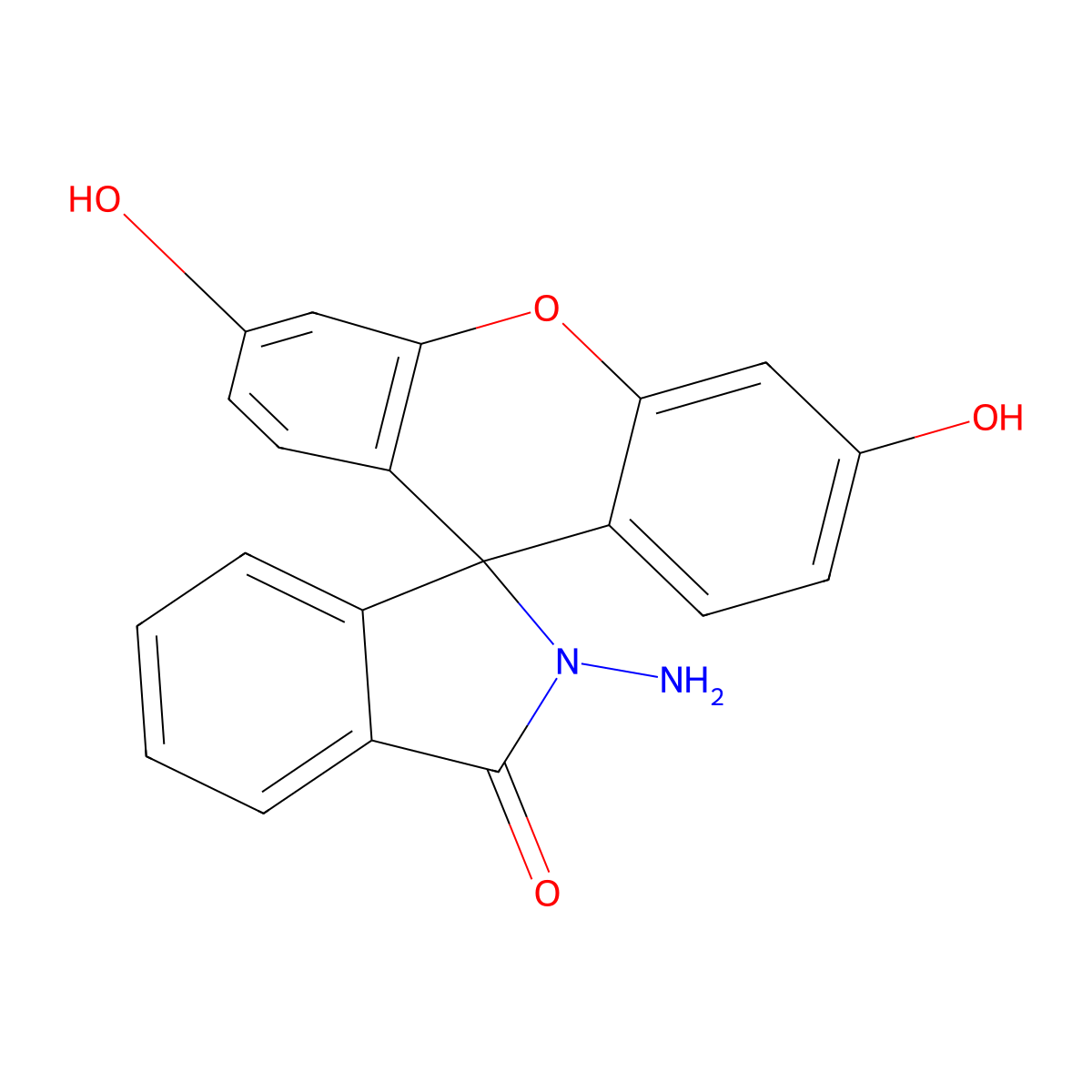 N-Aminofluorescein molecular structure, CAS 98907-26-7