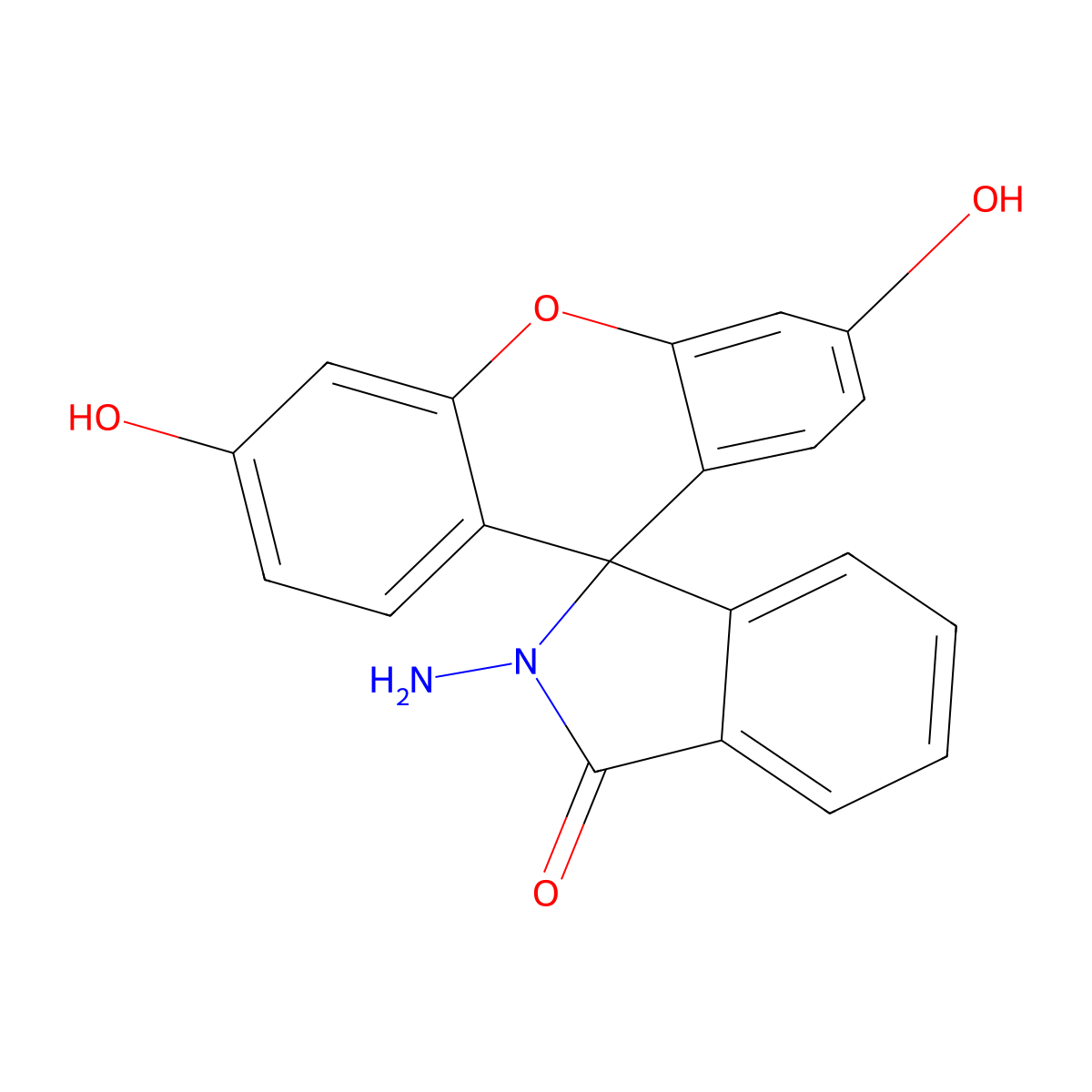 N-Aminofluorescein molecular structure, CAS 98907-26-7