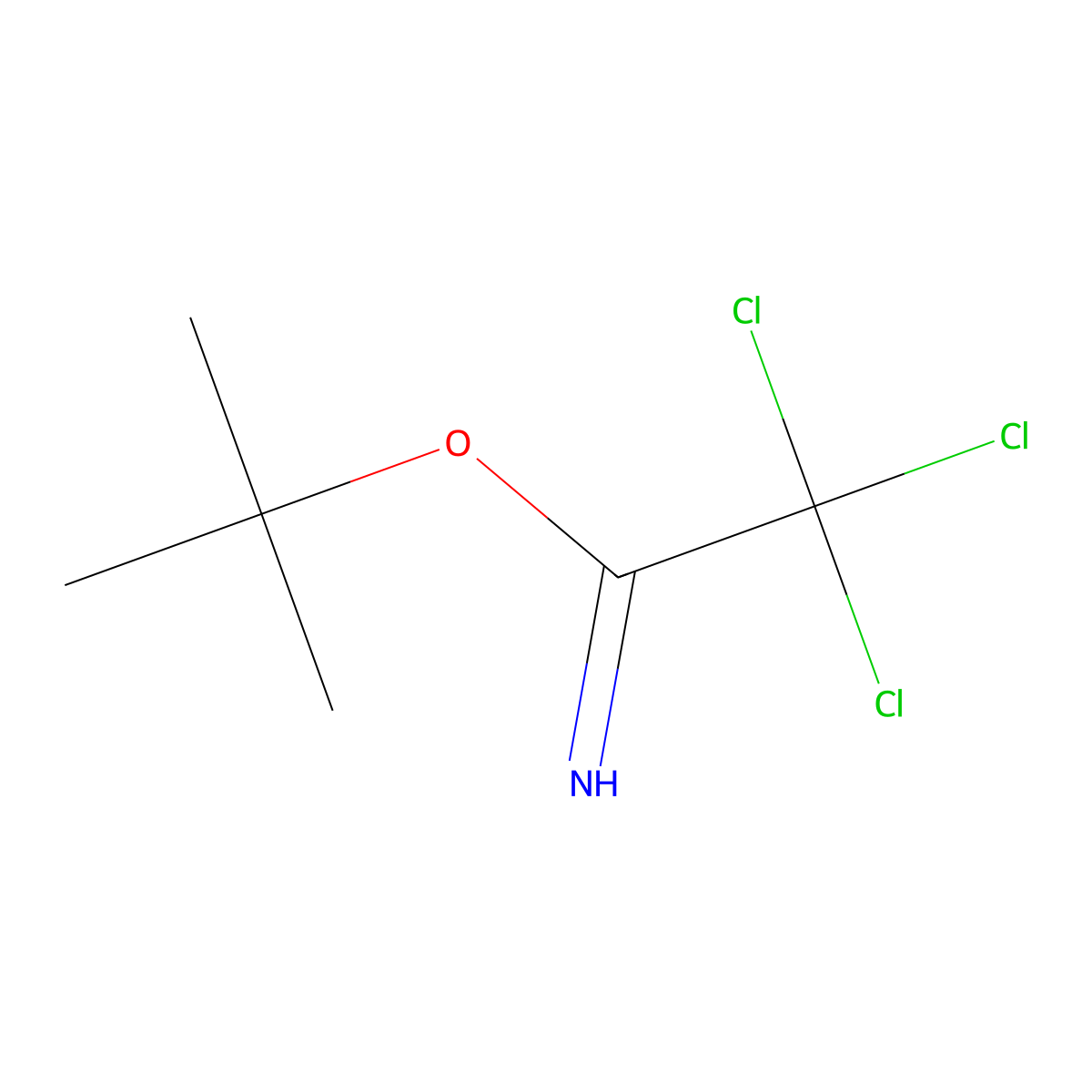 Tert-butyl 2,2,2-trichloroethanimidate molecular structure, CAS 98946-18-0