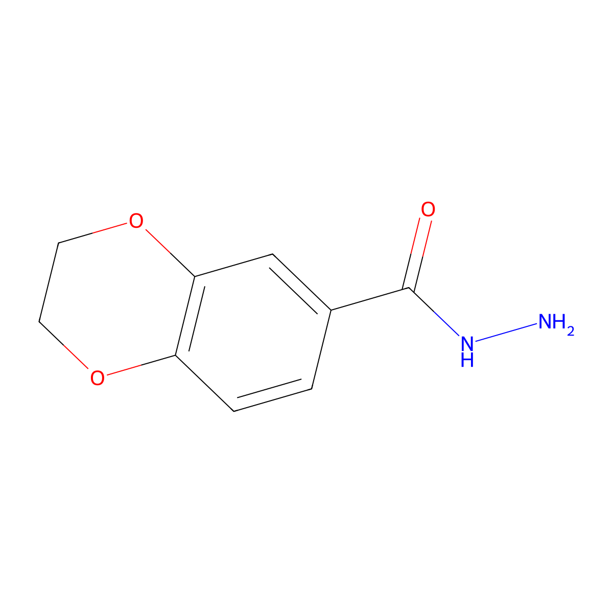 2,3-Dihydro-1,4-benzodioxine-6-carbohydrazide molecular structure, CAS 98953-13-0