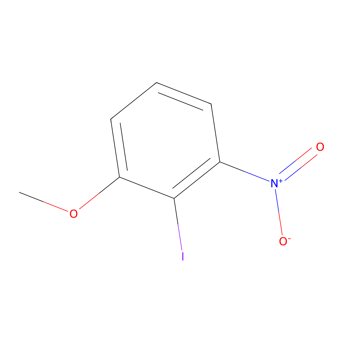 2-Iodo-1-methoxy-3-nitrobenzene molecular structure, CAS 98991-08-3