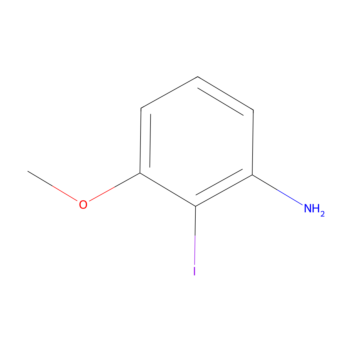 2-Iodo-3-methoxyaniline molecular structure, CAS 98991-09-4