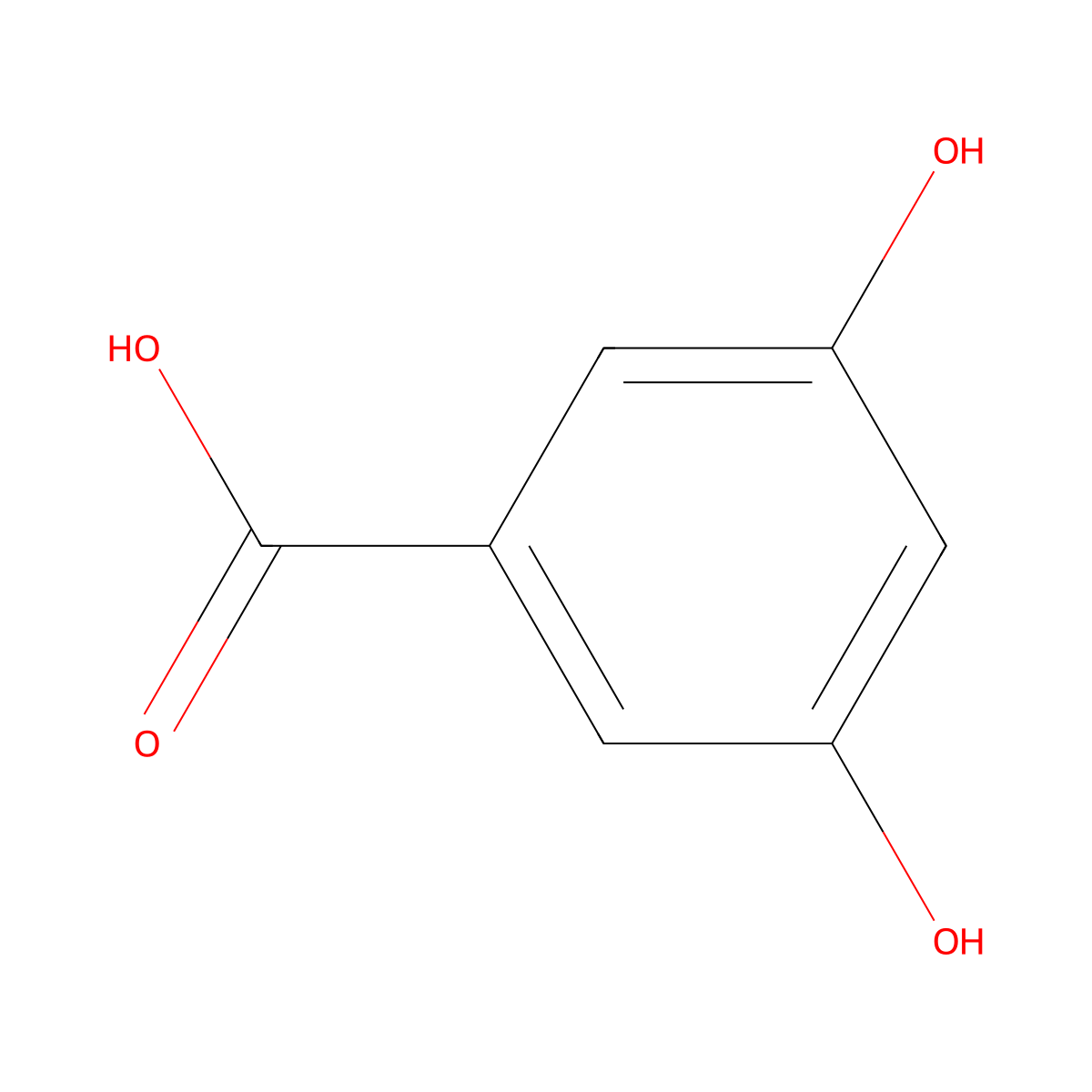 3,5-Dihydroxybenzoic Acid molecular structure, CAS 99-10-5