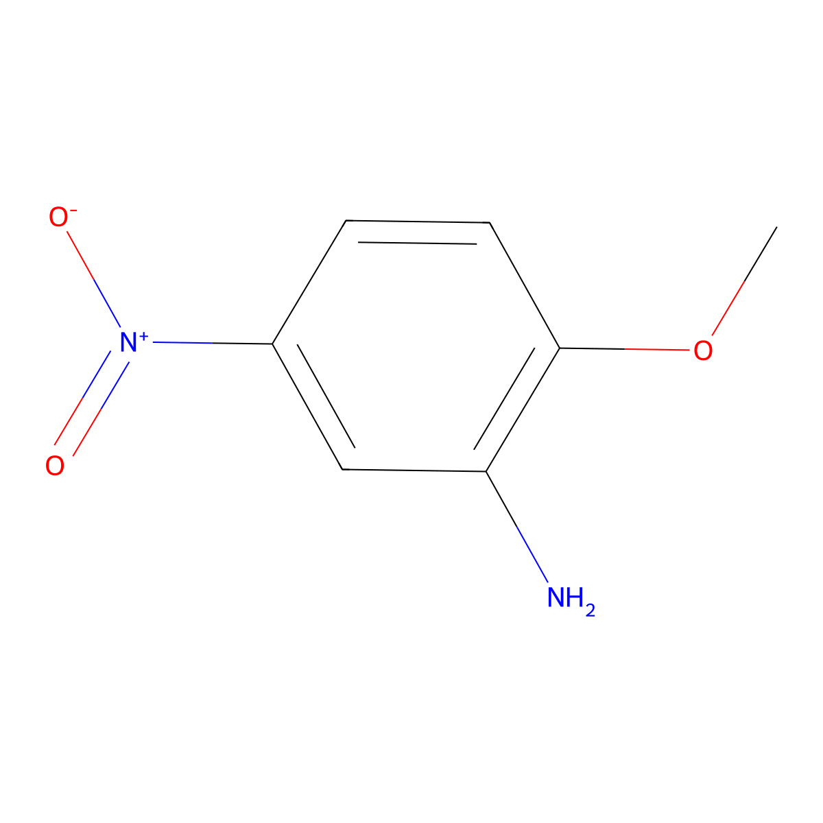 2-Methoxy-5-nitroaniline molecular structure, CAS 99-59-2