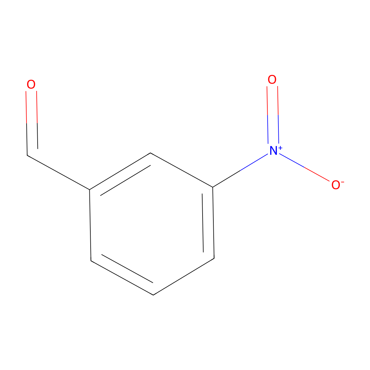 3-Nitrobenzaldehyde molecular structure, CAS 99-61-6