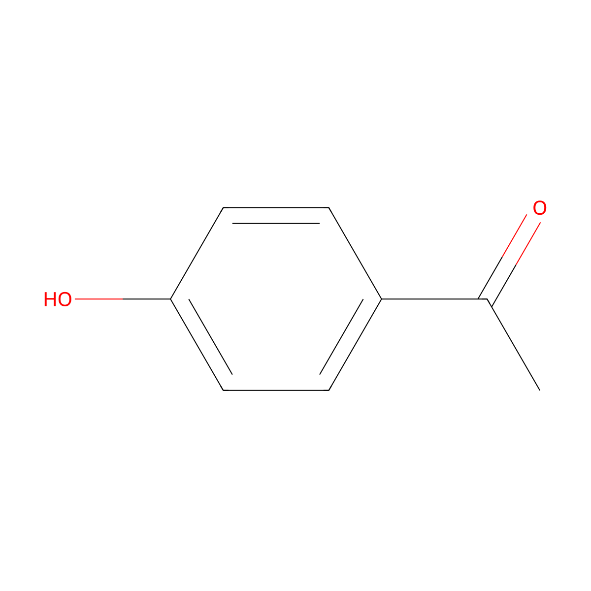 4'-Hydroxyacetophenone molecular structure, CAS 99-93-4