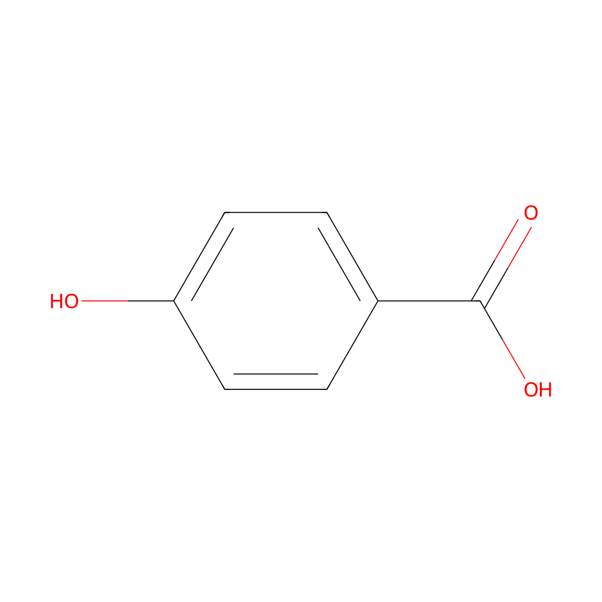4-Hydroxybenzoic Acid molecular structure, CAS 99-96-7