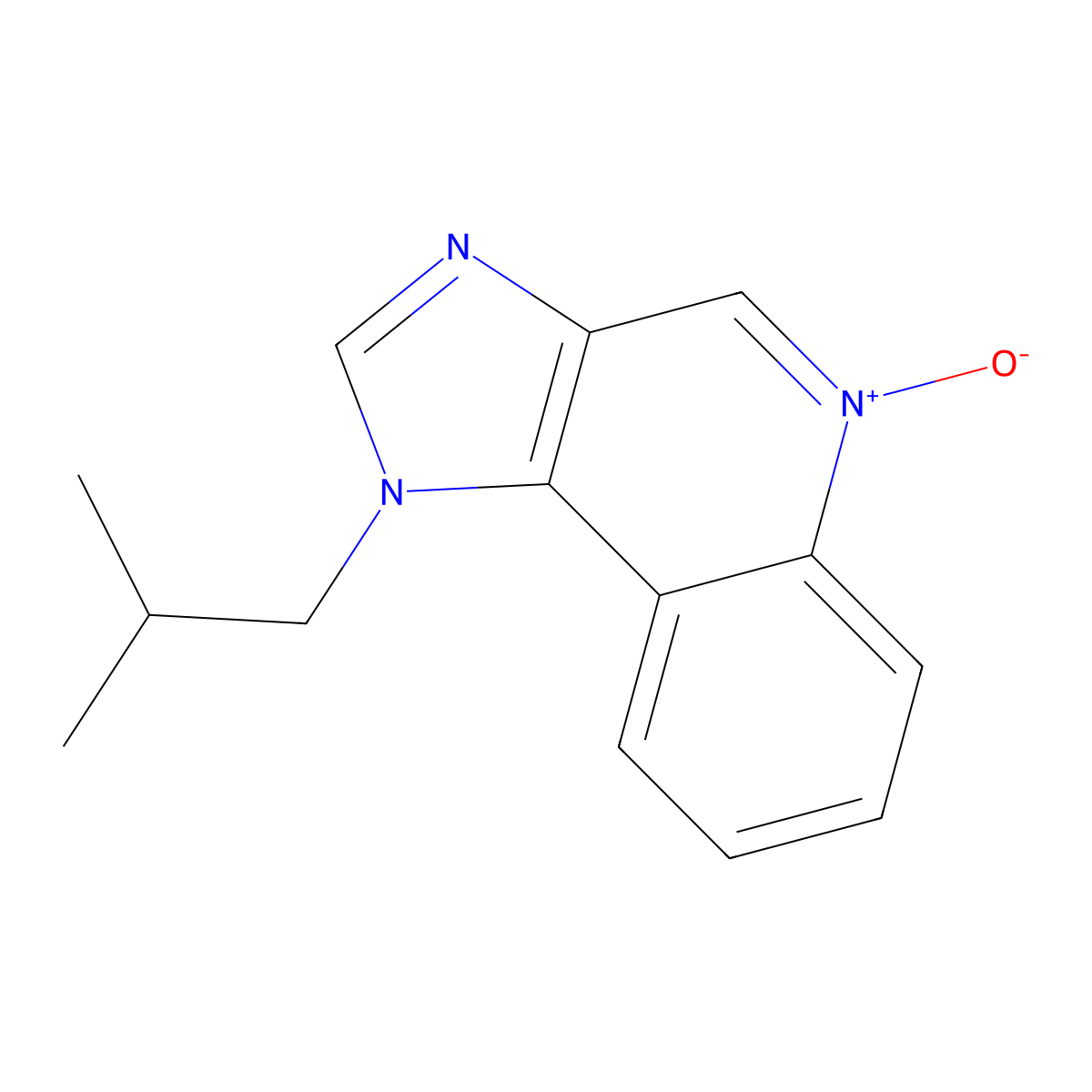 1-isobutyl-1H-imidazo[4,5-c]quinoline-5-oxide molecular structure, CAS 99010-63-6