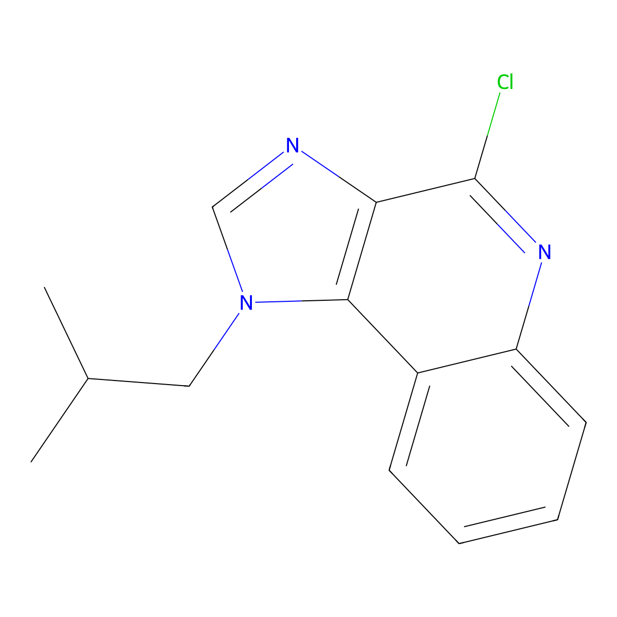4-chloro-1-isobutyl-1H-imidazo[4,5-c]quinoline molecular structure, CAS 99010-64-7