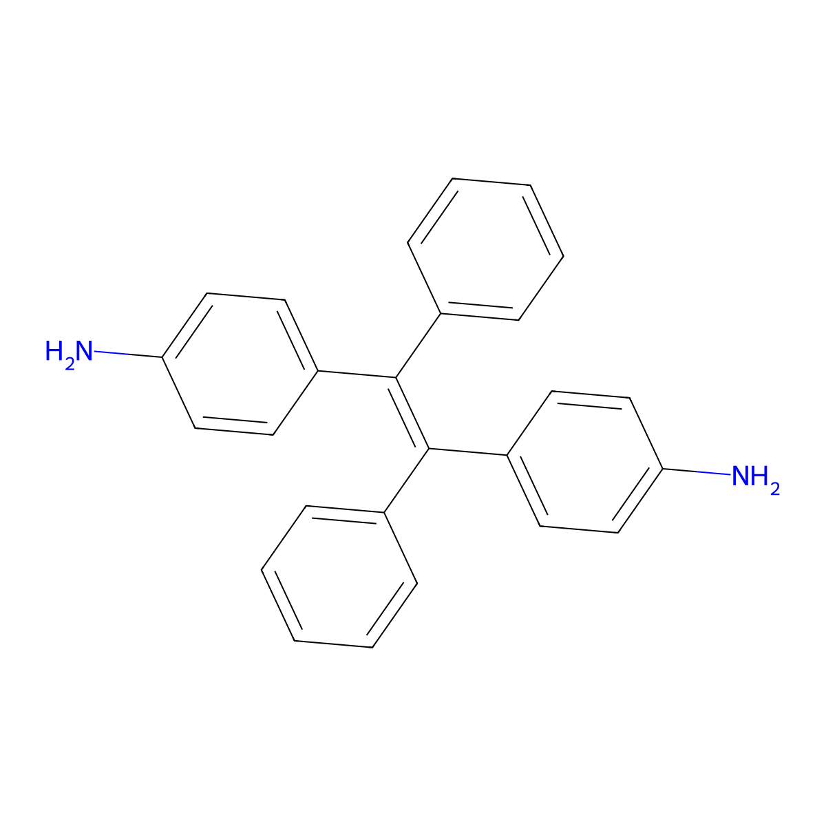 4,4'-(1,2-Diphenylethene-1,2-diyl)dianiline molecular structure, CAS 99094-20-9