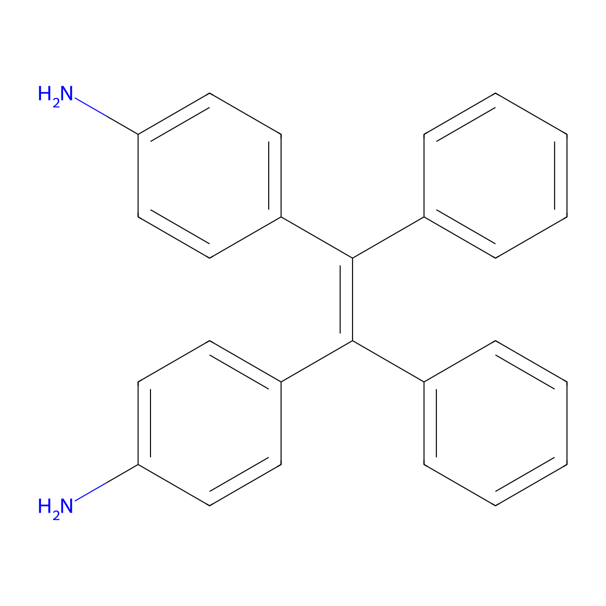 4,4'-(1,2-Diphenylethene-1,2-diyl)dianiline molecular structure, CAS 99094-20-9
