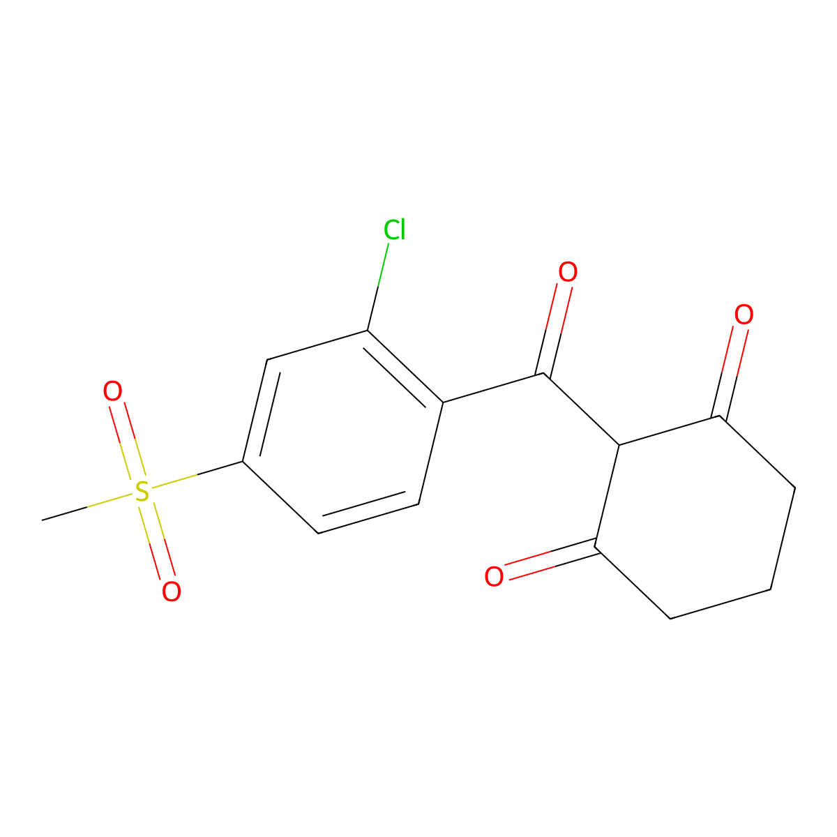 Sulcotrione molecular structure, CAS 99105-77-8