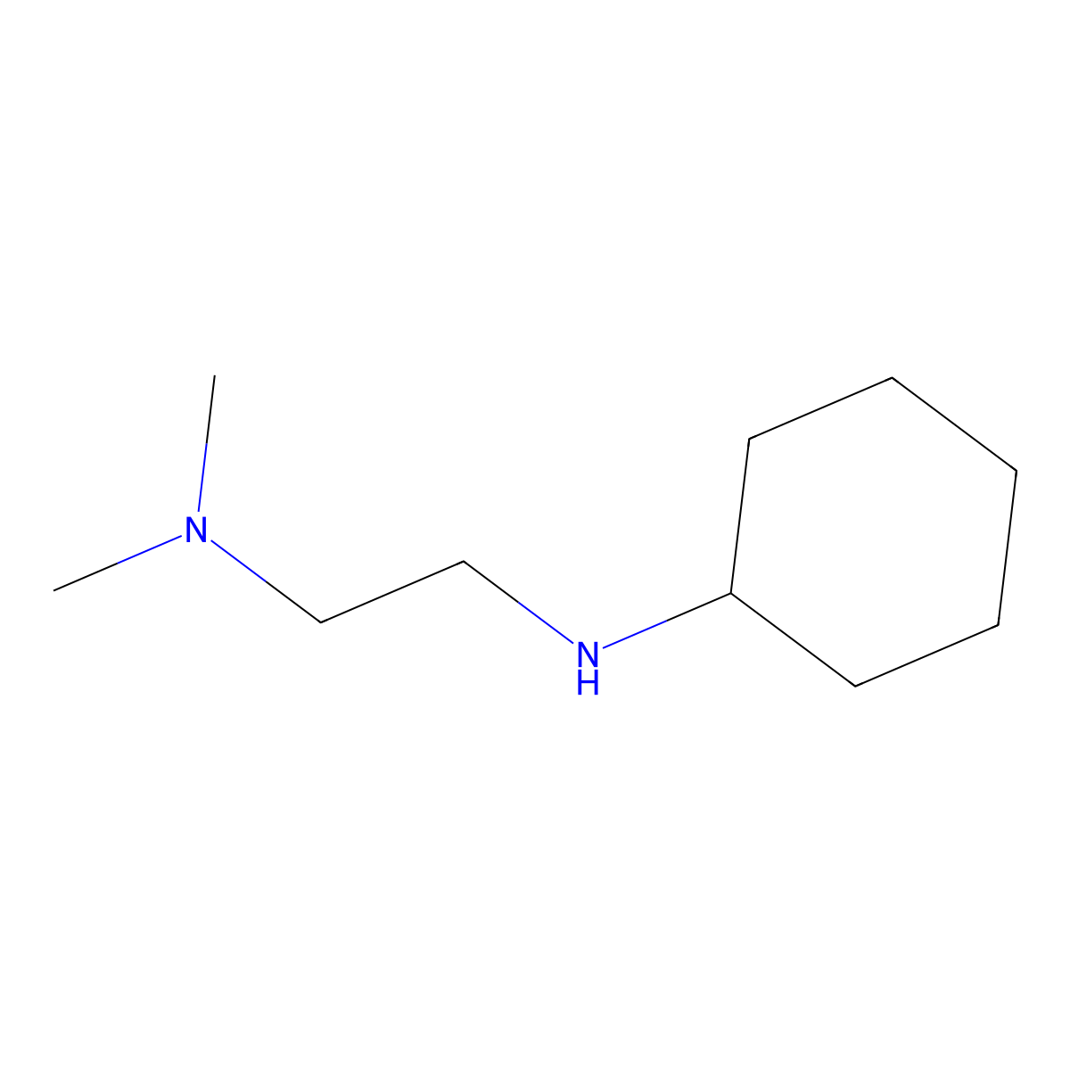 N'-Cyclohexyl-N,N-dimethyl-ethane-1,2-diamine molecular structure, CAS 99178-21-9