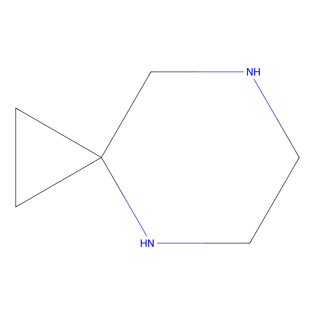 4,7-Diazaspiro(2.5)octane molecular structure, CAS 99214-52-5