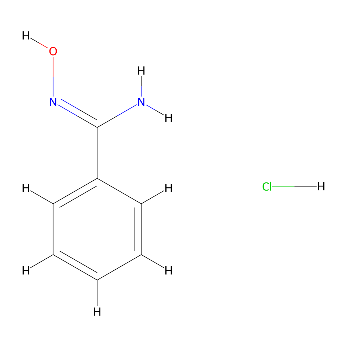 N'-Hydroxybenzenecarboximidamide hydrochloride molecular structure, CAS 99277-23-3