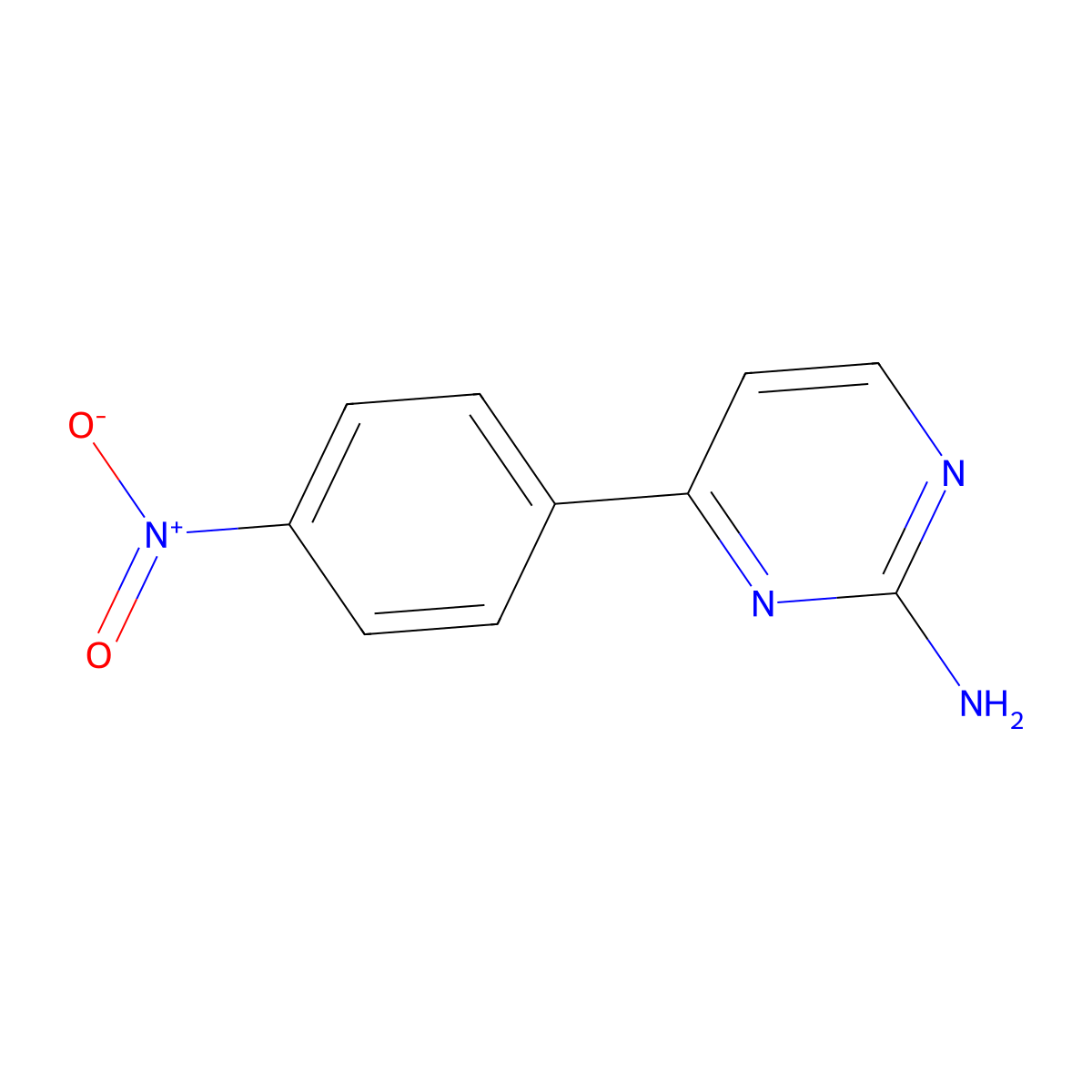 4-(4-Nitrophenyl)pyrimidin-2-amine molecular structure, CAS 99361-84-9