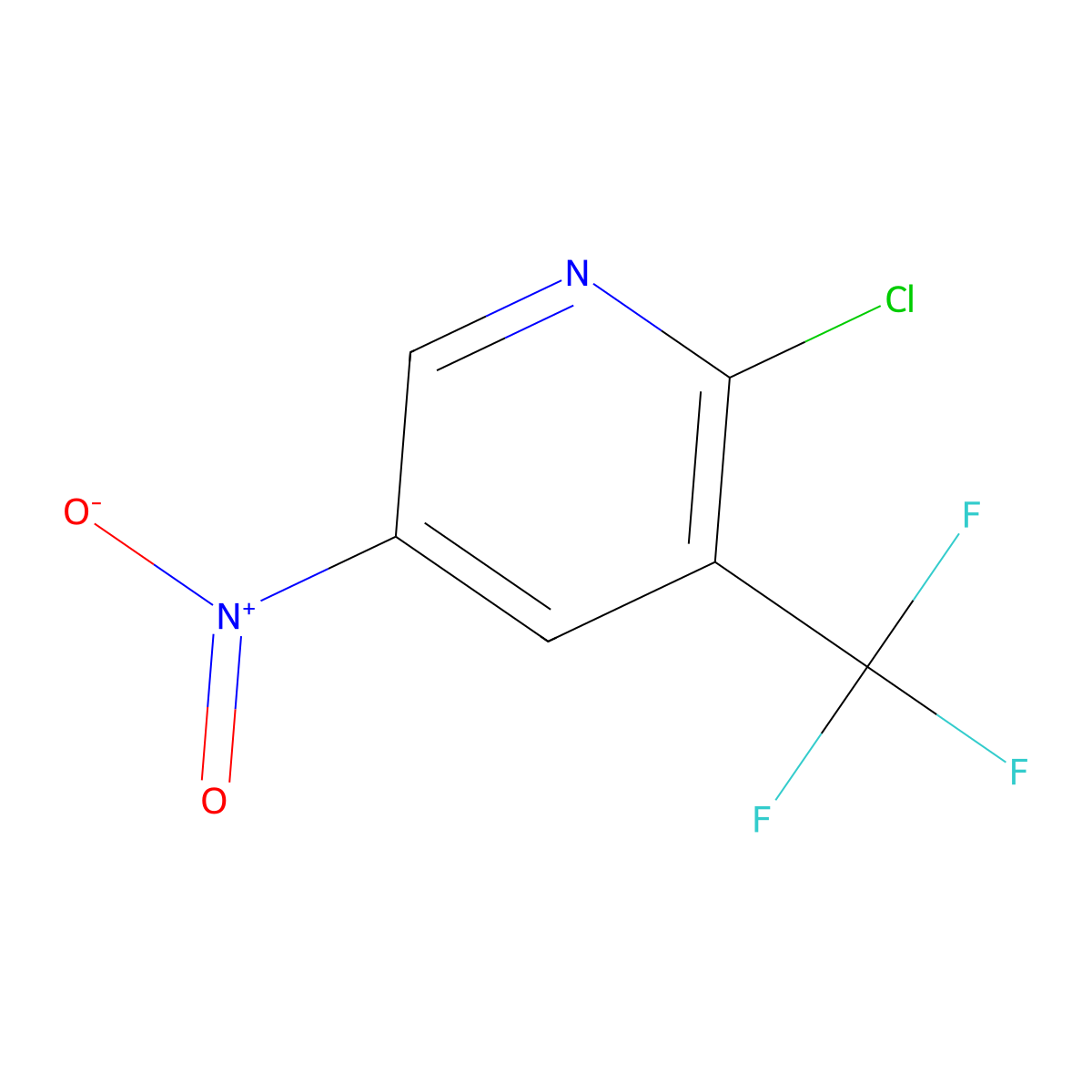 2-Chloro-5-nitro-3-(trifluoromethyl)pyridine molecular structure, CAS 99368-67-9