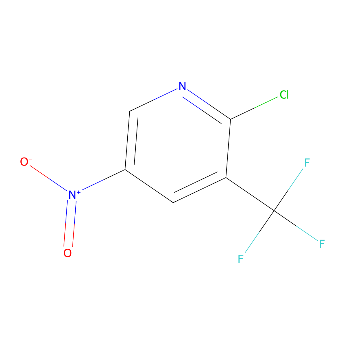 2-Chloro-5-nitro-3-(trifluoromethyl)pyridine molecular structure, CAS 99368-67-9
