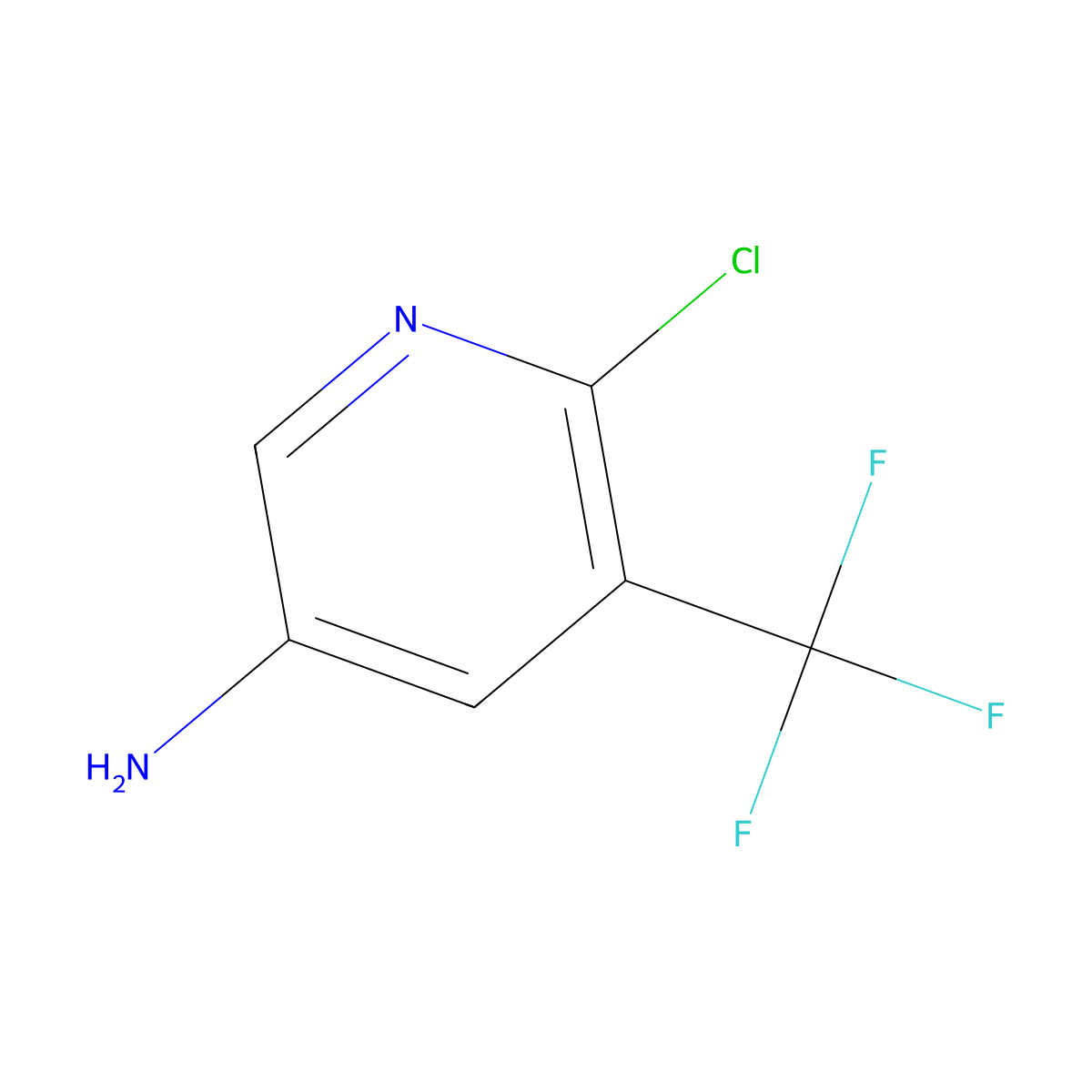 6-Chloro-5-(trifluoromethyl)pyridin-3-amine molecular structure, CAS 99368-68-0