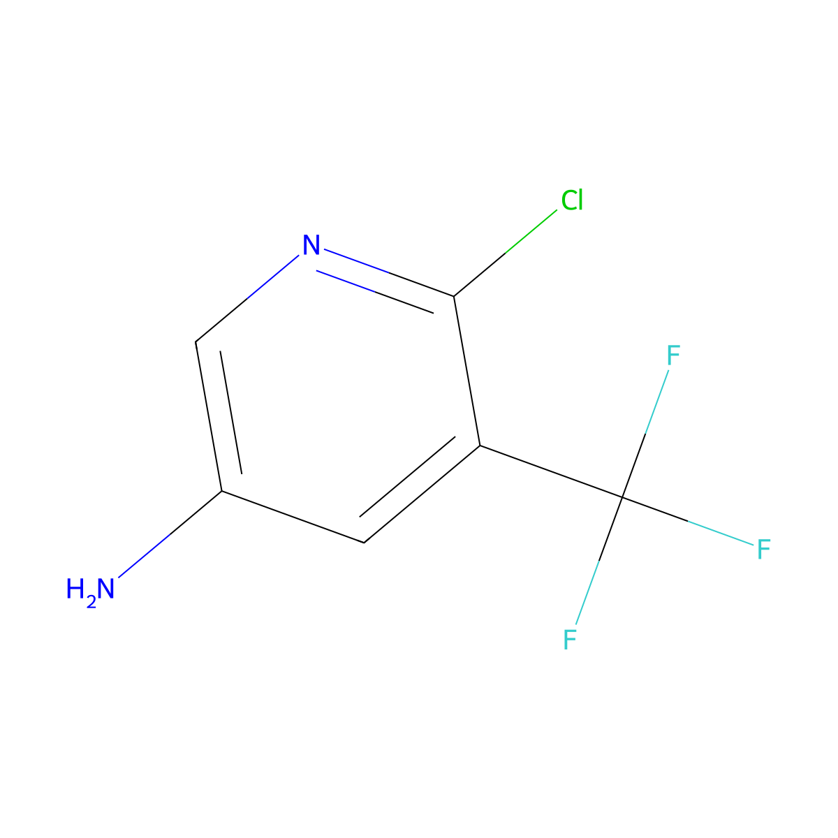 6-Chloro-5-(trifluoromethyl)pyridin-3-amine molecular structure, CAS 99368-68-0