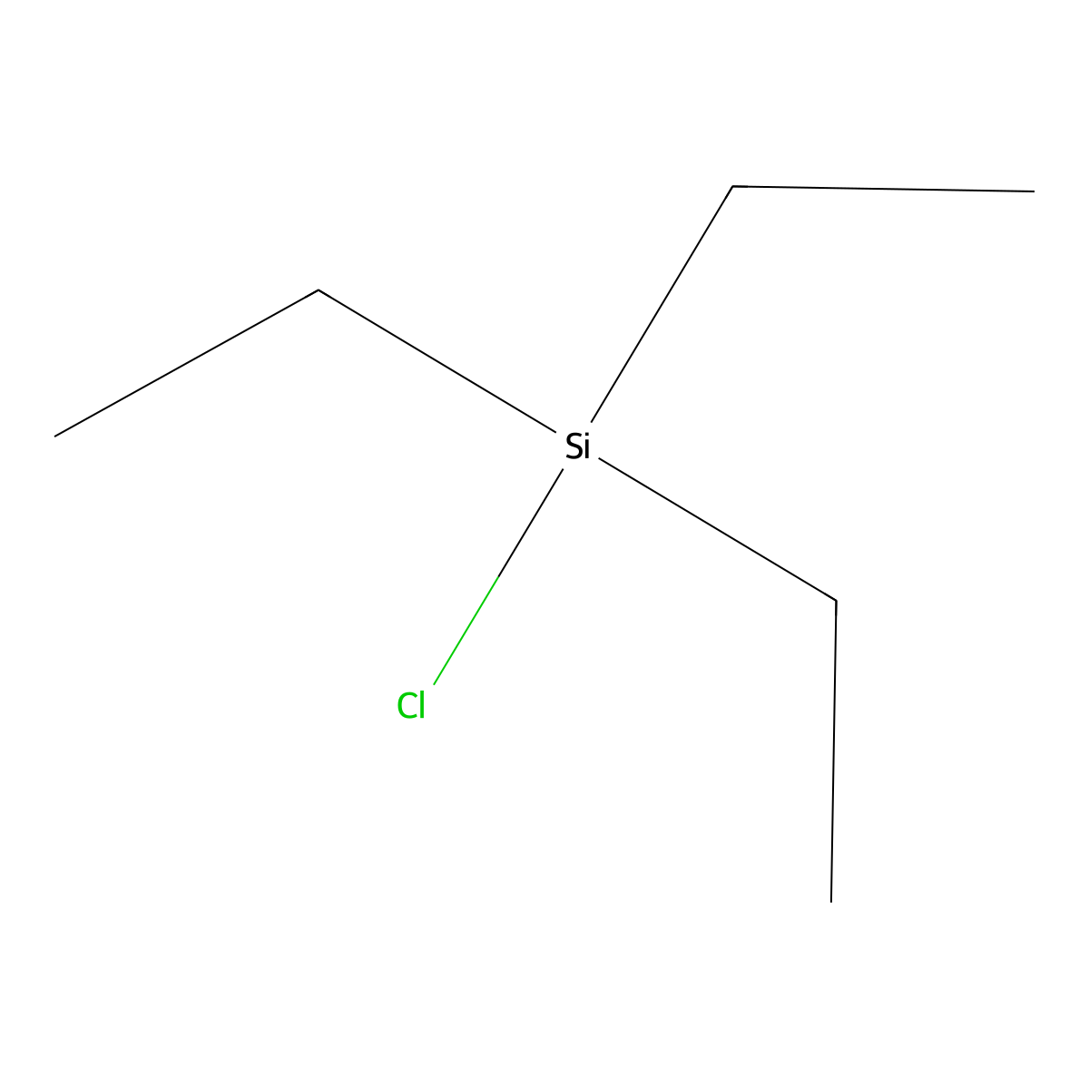 Chlorotriethylsilane molecular structure, CAS 994-30-9