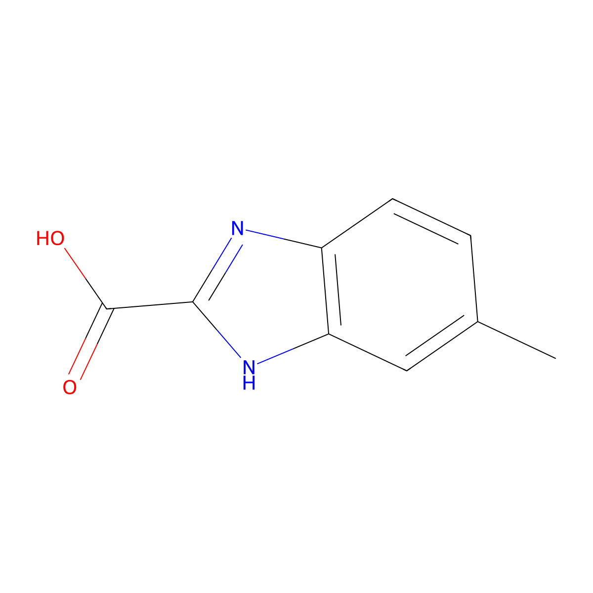 6-methyl-1H-benzimidazole-2-carboxylic acid molecular structure, CAS 99459-47-9