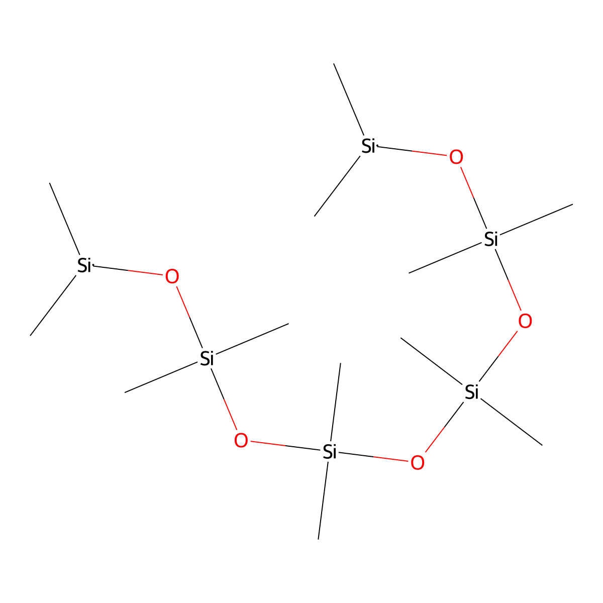 1,1,3,3,5,5,7,7,9,9,11,11-Dodecamethylhexasiloxane molecular structure, CAS 995-82-4