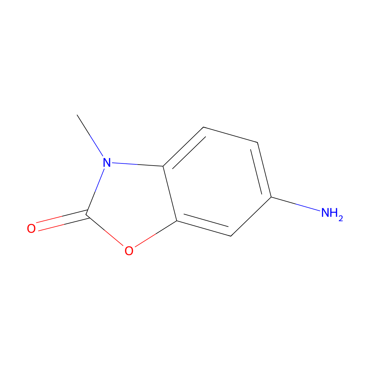 6-Amino-3-methyl-2,3-dihydro-1,3-benzoxazol-2-one molecular structure, CAS 99584-10-8