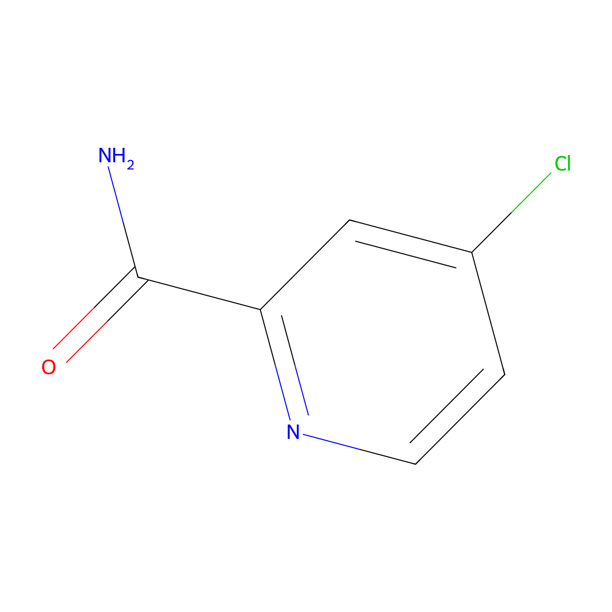 4-Chloropyridine-2-carboxamide molecular structure, CAS 99586-65-9