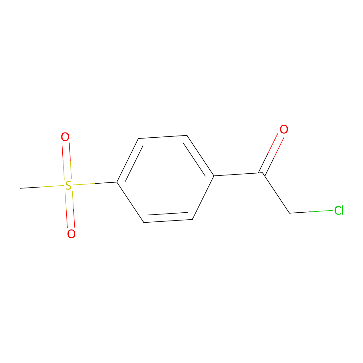 2-Chloro-1-(4-(methylsulfonyl)phenyl)ethanone molecular structure, CAS 99586-87-5