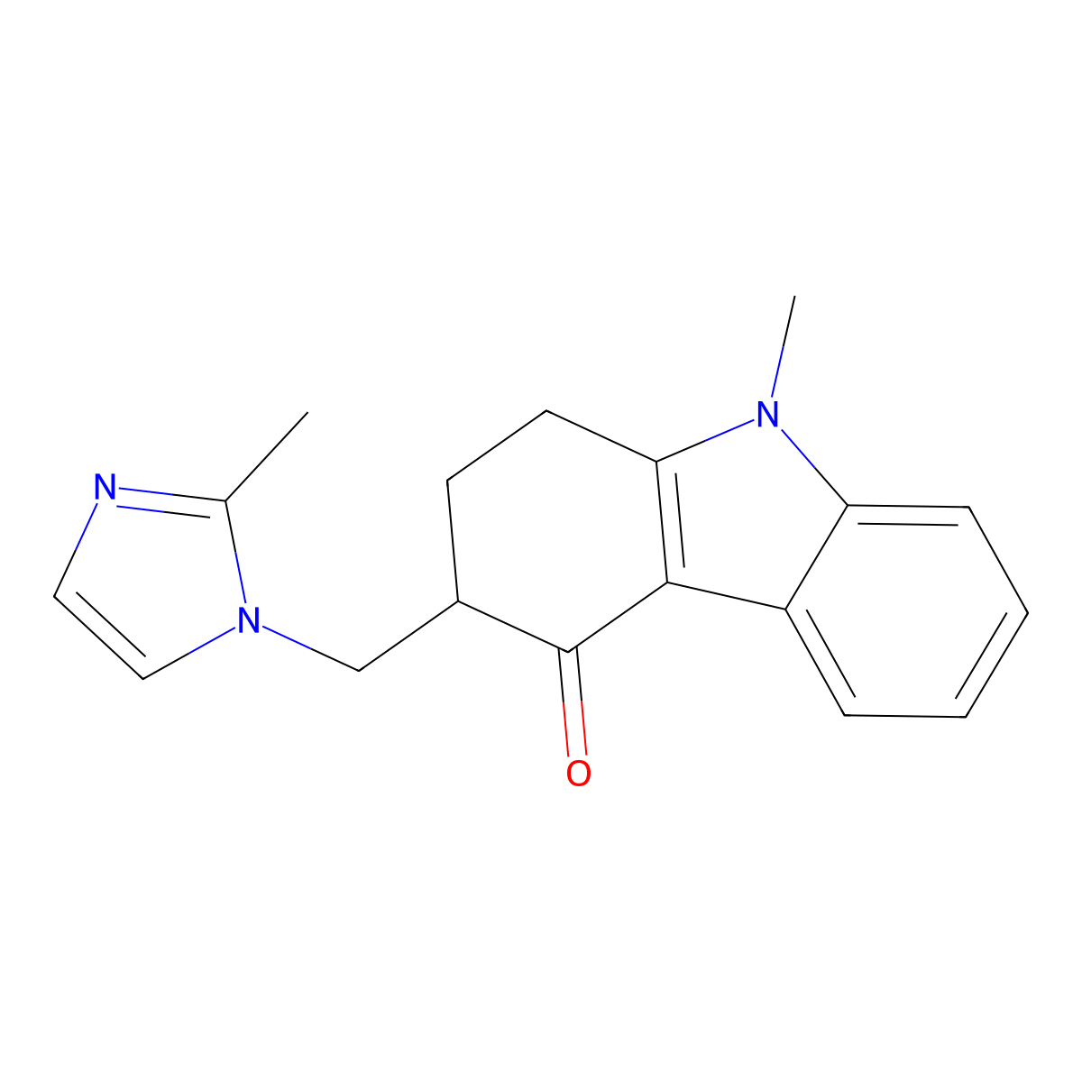 Ondansetron molecular structure, CAS 99614-02-5