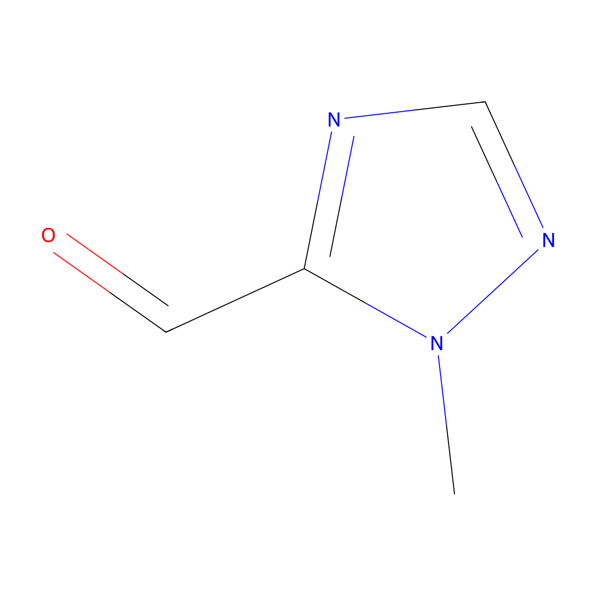 1-methyl-1H-1,2,4-triazole-5-carbaldehyde molecular structure, CAS 99651-37-3