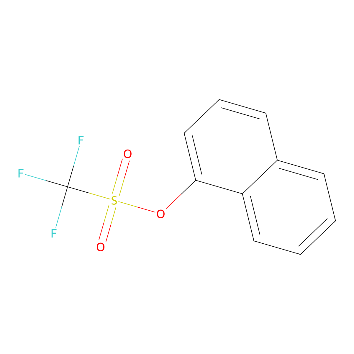1-Naphthyl trifluoromethanesulfonate molecular structure, CAS 99747-74-7