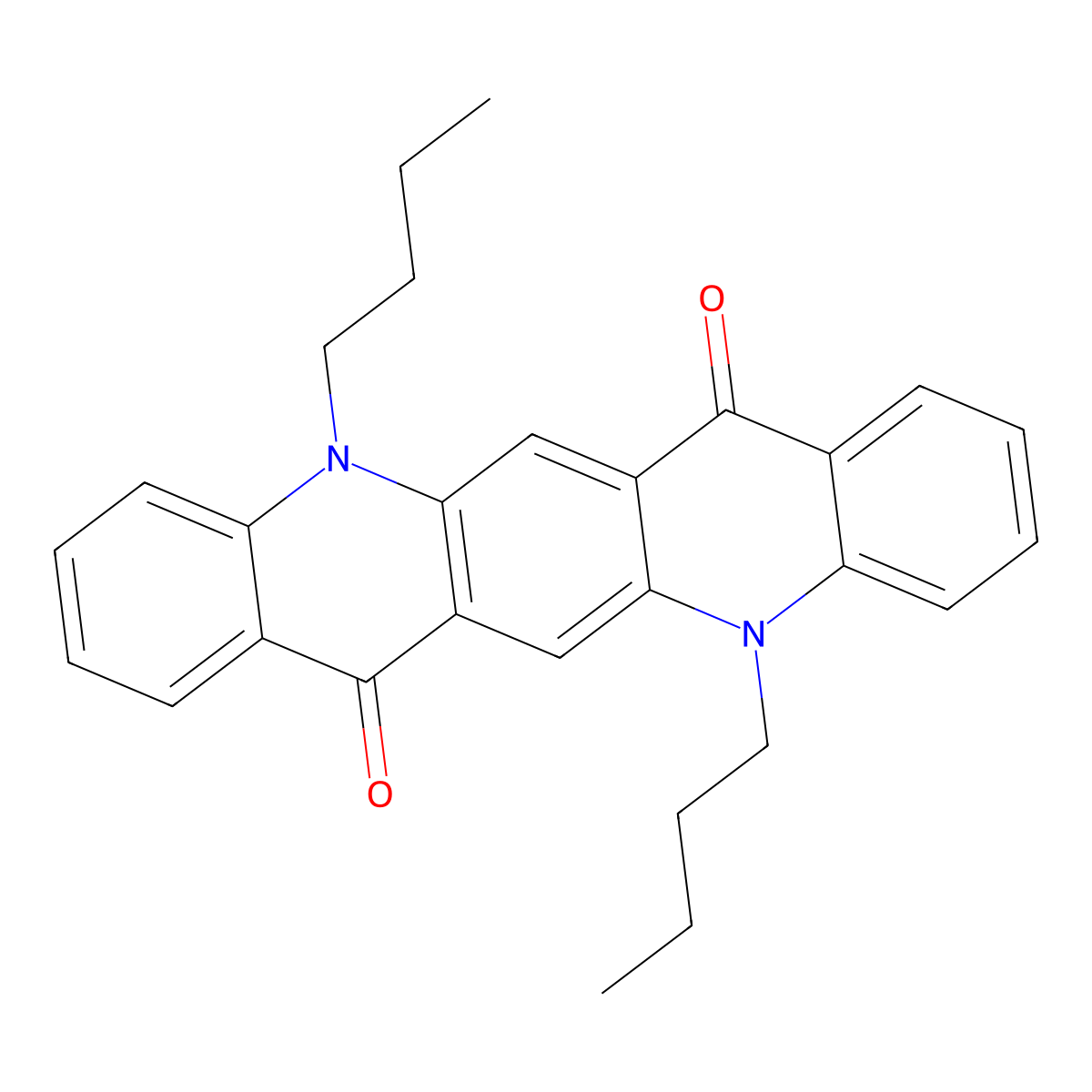 5,12-dibutylquinolino[2,3-b]acridine-7,14(5H,12H)-dione molecular structure, CAS 99762-80-8