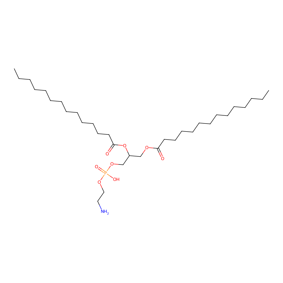 1,2-Dimyristoylphosphatidylethanolamine molecular structure, CAS 998-07-2