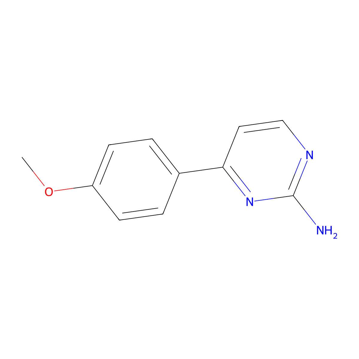 4-(4-Methoxyphenyl)pyrimidin-2-amine molecular structure, CAS 99844-02-7