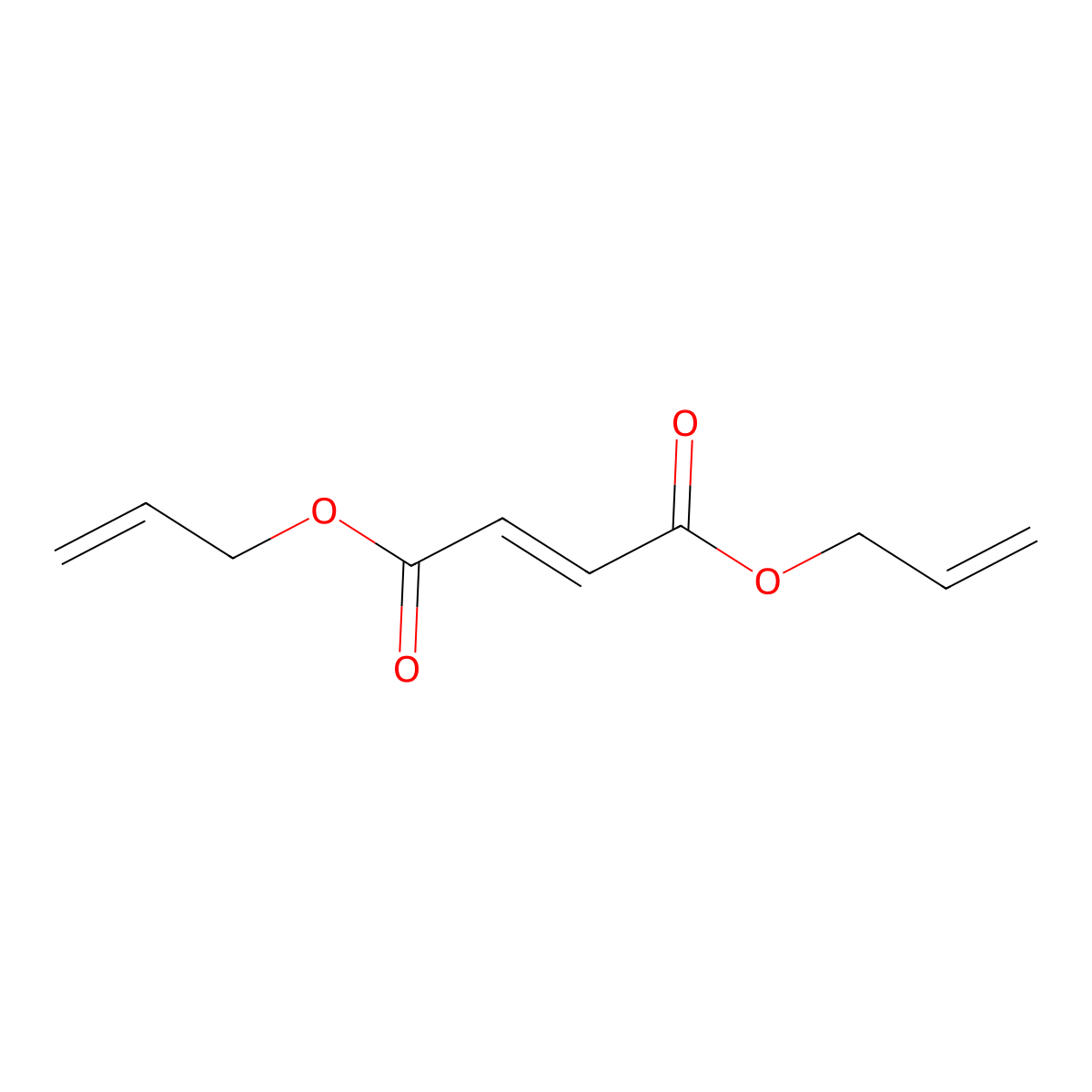 Diallyl but-2-enedioate molecular structure, CAS 999-21-3