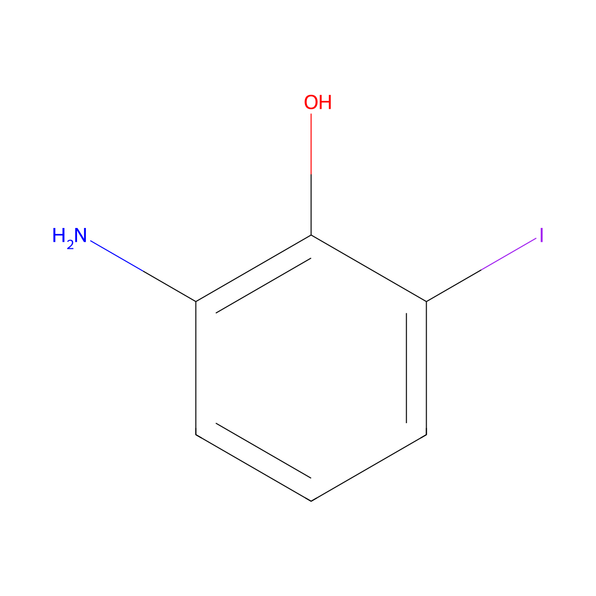 2-Amino-6-iodophenol molecular structure, CAS 99968-81-7