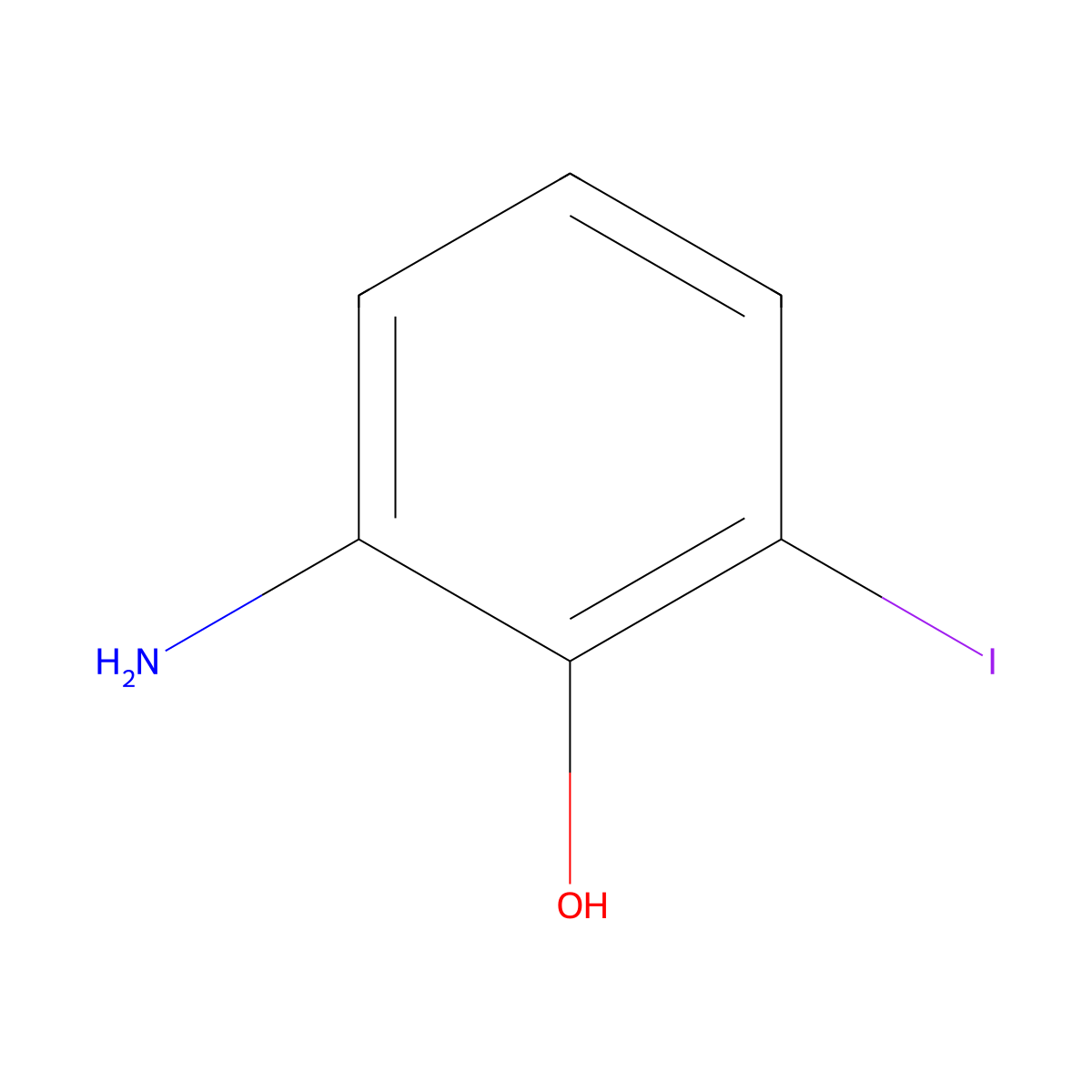 2-Amino-6-iodophenol molecular structure, CAS 99968-81-7