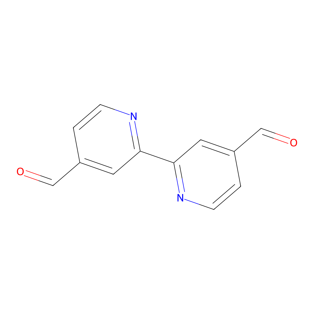 2,2'-Bipyridine-4,4'-dicarboxaldehyde molecular structure, CAS 99970-84-0